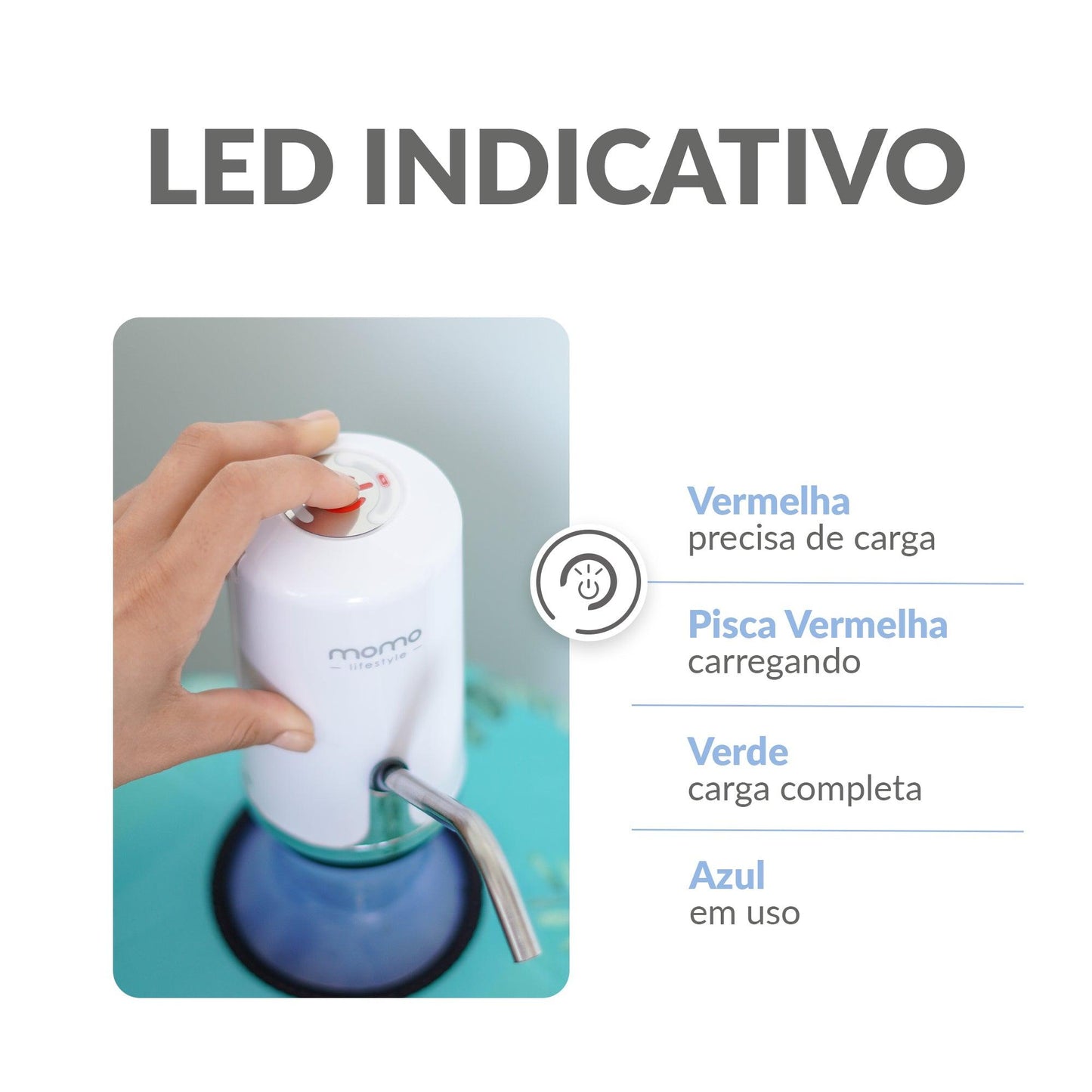 Bomba para galão de água elétrica | Bomba Momo | Loja Momo