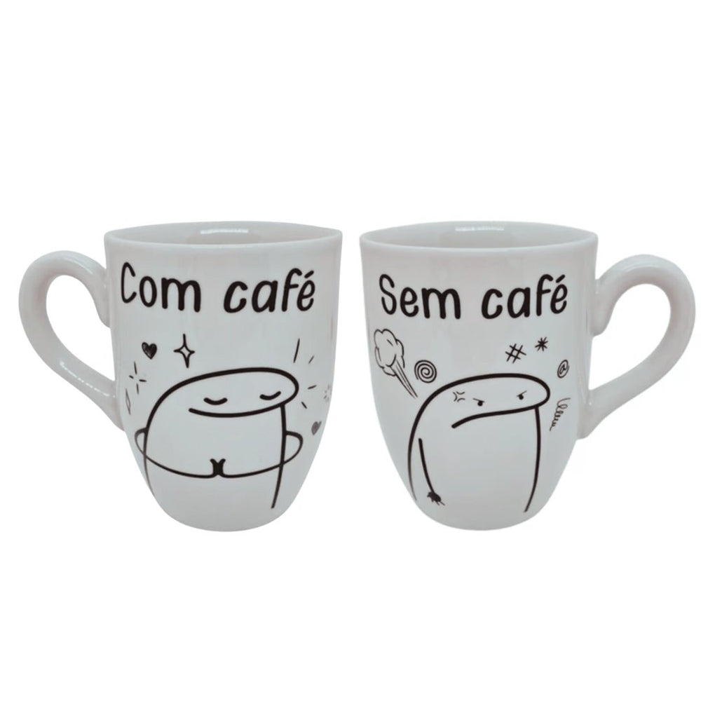 Caneca de Porcelana Meme Branca 350ml