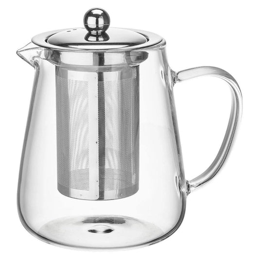 Chaleira de Vidro Borossilcato com Infusor em Aço Inox 750ml