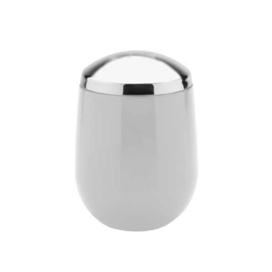 Porta Algodão Cromo Belly Branco Off White - 8,5 cm