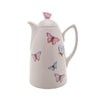 Garrafa Térmica Porcelana Borboletas Branca 900ml