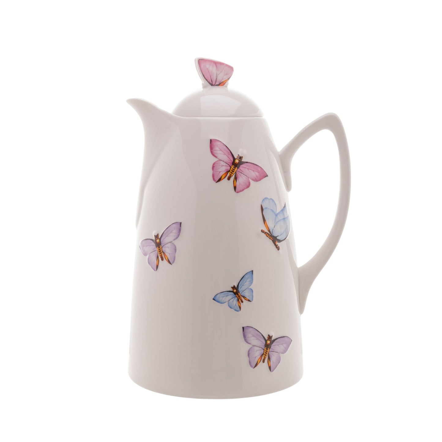 Garrafa Térmica Porcelana Borboletas Branca 900ml