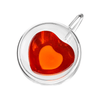 Jogo 2 Xícaras de Café Parede Dupla Coração 230ml