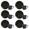 Jogo 6 Xícaras de Café com Píres Bio Stoneware Imo 120ml