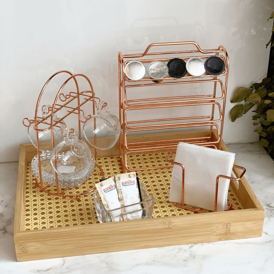 Organizador Porta Cápsulas de Café Dolce Gusto Rose Gold