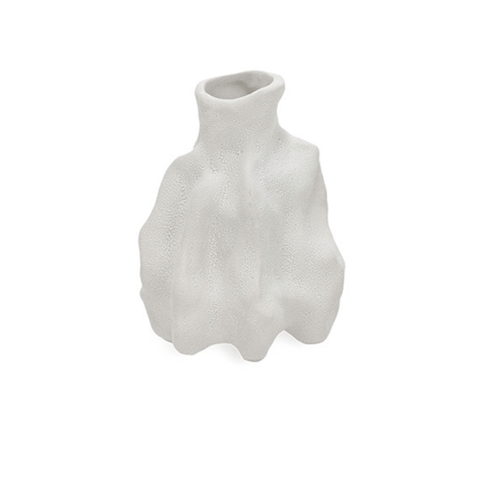 Vaso Decorativo em Cerâmica Cinza 16cm G