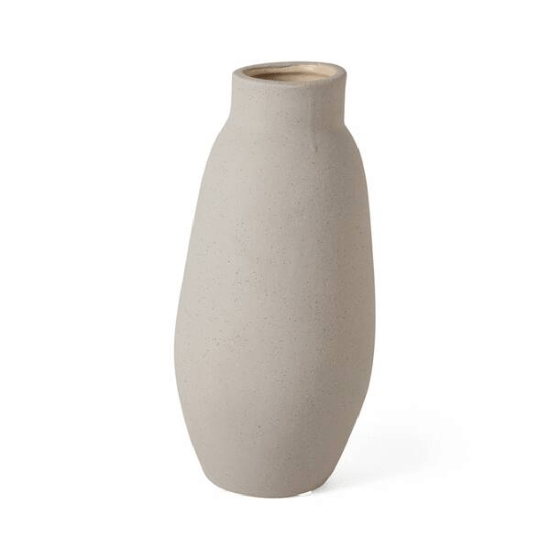 Vaso Decorativo em Cerâmica Cinza 27,5cm M