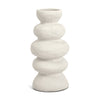 Vaso Decorativo Ondulado em Cerâmica Branco 20cm